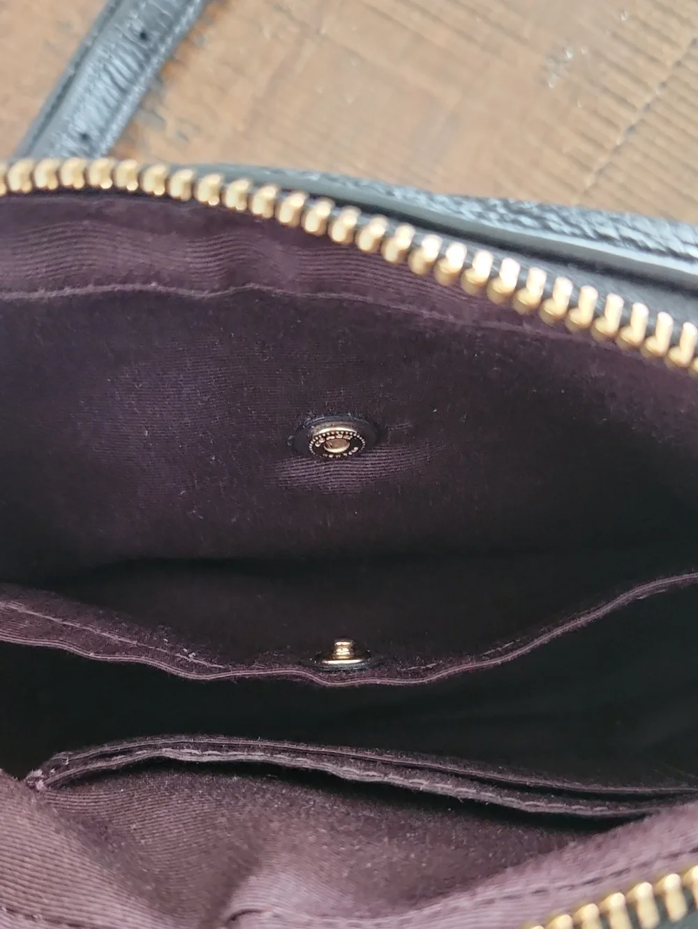 Coach Black Leather Crossbody Camera Bag with Gold Hardware
